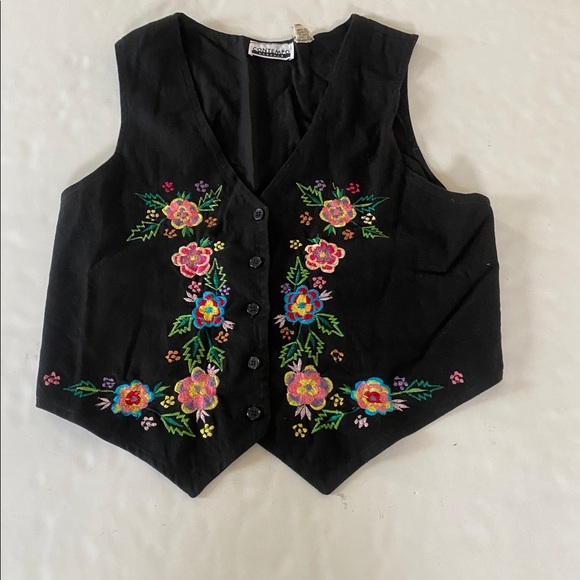 Women’s VINTAGE BOHO floral vest medium - Picture 3 of 7